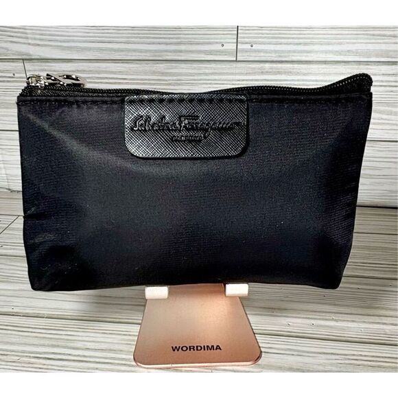 Salvatore Ferragamo Black Evaair Parfumes Toiletries/ Makeup Bag & Box Set  Unis - Picture 13 of 17